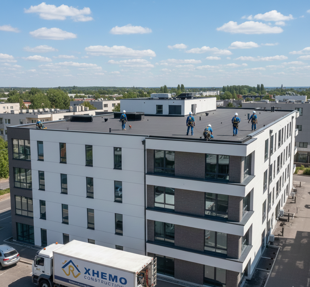 Commercial roofing installation