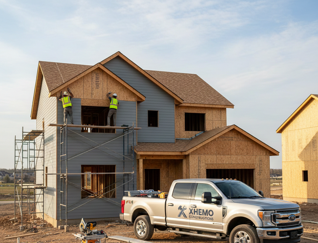 Siding installation project